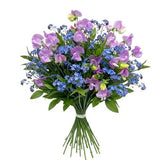 Azure Dream Bouquet of Sweet Pea and Forget Me Not - Flowers Box London