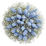 Bouquet Delphinium with White Gypsophila - Flowers Box London