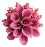 Bouquet of Calla Lily with Pink Snowberry - Flowers Box London