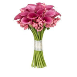 Bouquet of Calla Lily with Pink Snowberry - Flowers Box London