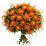 Bouquet of Mimosa and Leucospermum