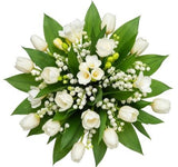 Bouquet of Tulips and Freesias with Lily of Valley - Flowers Box London