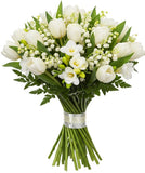 Bouquet of Tulips and Freesias with Lily of Valley - Flowers Box London