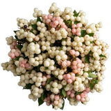 Bouquet of White and Pink Blush Snowberries - Flowers Box London