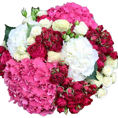 Charming Hydrangea Bouquet with Roses