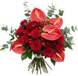 Crimson Desire Bloom Bouquet - Flowers Box London