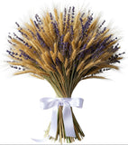 Cute Lavender and Weath Bouquet - Flowers Box London