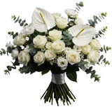 Eternal White Bloom Harmony Bouquet - Flowers Box London