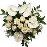 Eternal White Bloom Harmony Bouquet - Flowers Box London