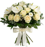 Eternal White Bloom Harmony Bouquet - Flowers Box London