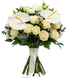 Eternal White Bloom Harmony Bouquet - Flowers Box London