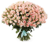Light Pink Spray Roses Bouquet - Flowers Box London