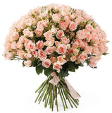 Light Pink Spray Roses Bouquet - Flowers Box London