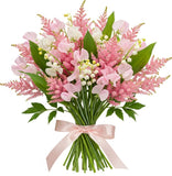 Lily of Valley with Sweet Pea and Astilbe Bouquet - Flowers Box London
