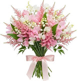 Lily of Valley with Sweet Pea and Astilbe Bouquet - Flowers Box London