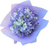 Luxury Bouquet of Lavender and White Sweet Pea - Flowers Box London