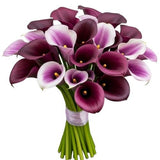 Luxury Bouquet of Purple and Two - Tone Picasso Calla Lily - Flowers Box London