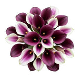 Luxury Bouquet of Purple and Two - Tone Picasso Calla Lily - Flowers Box London
