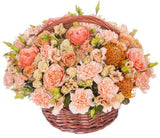 Peach Exotic Basket - Flowers Box London