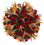 Pretty Bouquet of Roses with Birds of Paradise Blooms - Flowers Box London