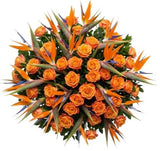 Pretty Bouquet of Roses with Birds of Paradise Blooms - Flowers Box London