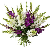 Pretty Bouquet of White Snapdragons and Gladiolus - Flowers Box London