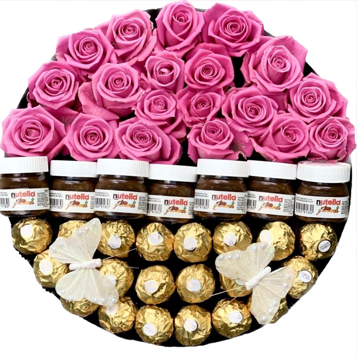 Chocolate Roses with Nutella or Jams Hat Box Chocolate Roses with Nutella or Jams Hat Box