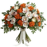 Rowan Glow and Protea Luxury Bouquet - Flowers Box London