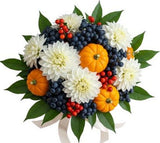Seasonal Charm Pumpkin Bouquet - Flowers Box London