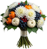 Seasonal Charm Pumpkin Bouquet - Flowers Box London