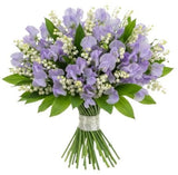 Sweet Pea and Lily of Valley Bouquet - Flowers Box London