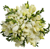 White Freesias Bouquet - Flowers Box London