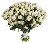 White Spray Roses Bouquet - Flowers Box London