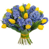 Yellow & Blue Bouquet - Flowers Box London