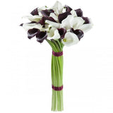 Burgundy and White Glamour Bouquet - Flowers Box London