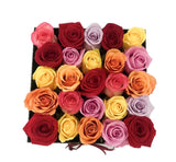 Colored Roses Signature Box - Flowers Box London