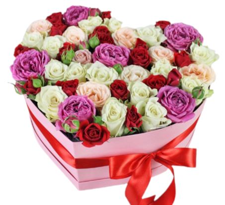 Colored Spray Roses Box