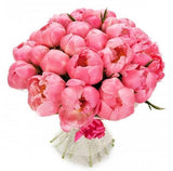 Coral Peonies Bouquet - Flowers Box London
