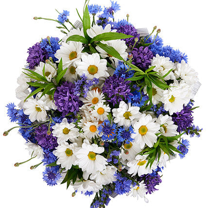 Cornflowers and Hyacinth Bouquet
