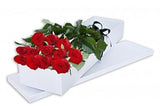Dozen Red Roses Luxury Box - Flowers Box London