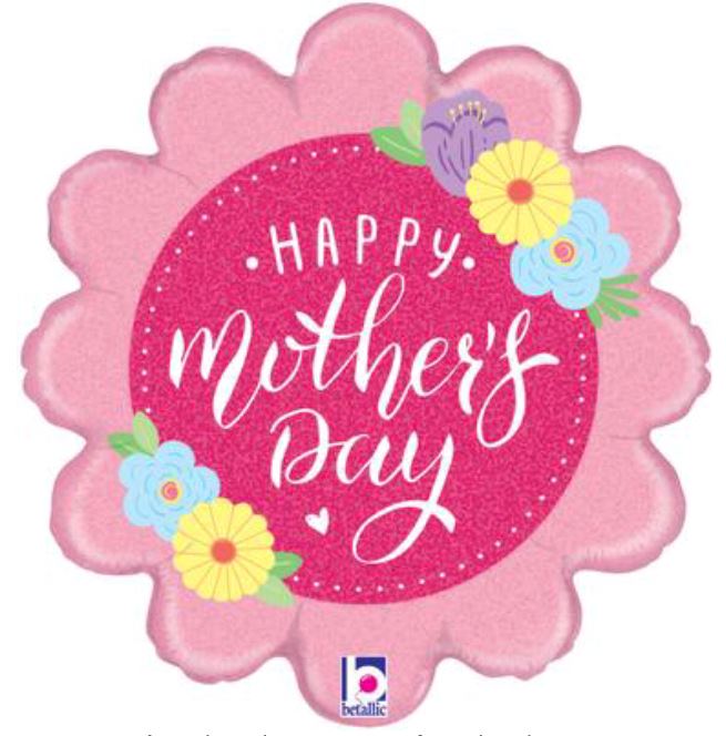 Flower Shape 18 nich Balloon Happy Mother's Day Flower Shape 18 nich Balloon Happy Mother's Day