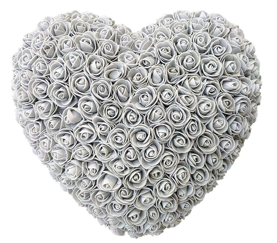 Handmade Grey Heart Shape Rose Handmade Grey Heart Shape Rose