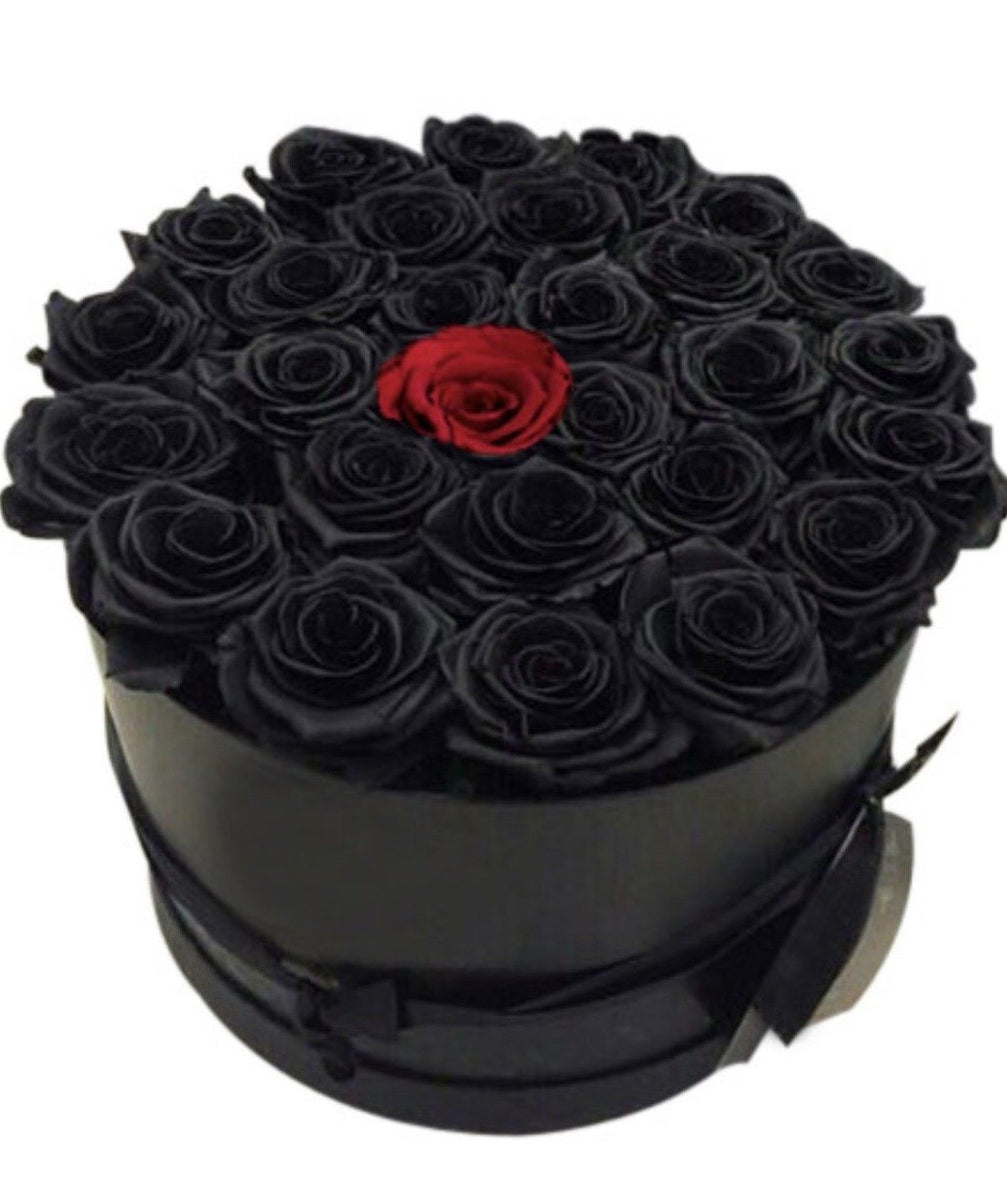 Infinity Roses Hat Box - Rose Head Ø 5cm Infinity Roses Hat Box - Rose Head Ø 5cm