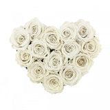 Infinity Roses Heart Box - Rose Head Ø 2cm - Flowers Box London