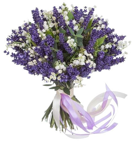 Lily of Valley with Lavender Bridal Bouquet