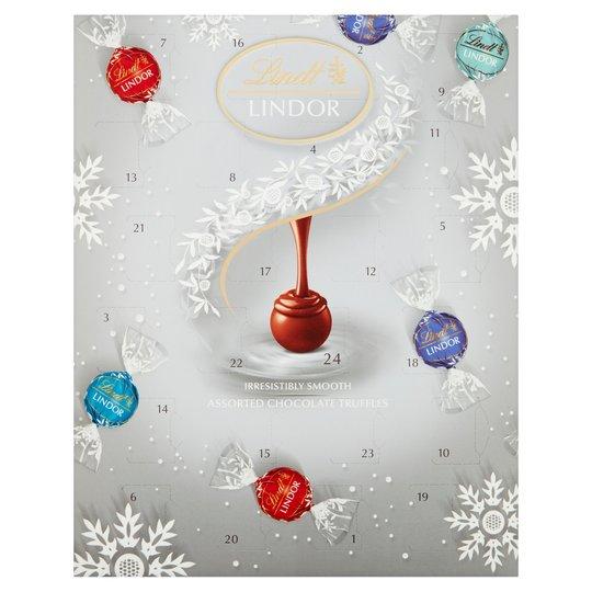 Lindt Lindor Silver Advent Calendar – Flowers Box London