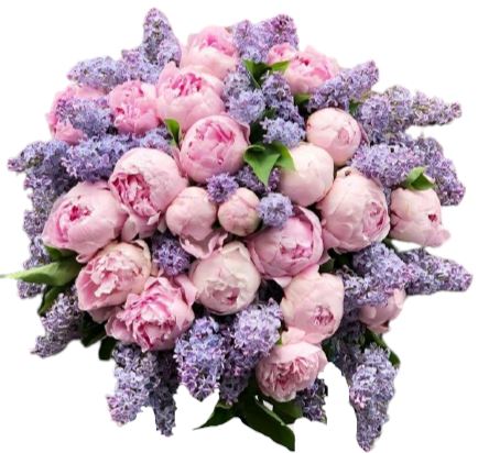 Luxury Pink Peonies with Lilac Bouquet