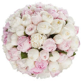 Luxury Pink & White Peonies Bouquet - Flowers Box London