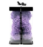 Mini Luxury Purple Rose Teddy Bear - Flowers Box London