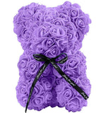 Mini Luxury Purple Rose Teddy Bear - Flowers Box London